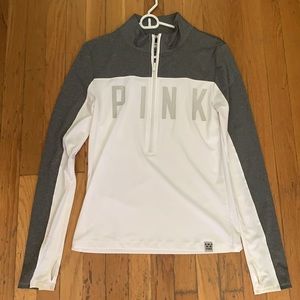 Victoria’s Secret pink white grey black athletic half zip ultimate